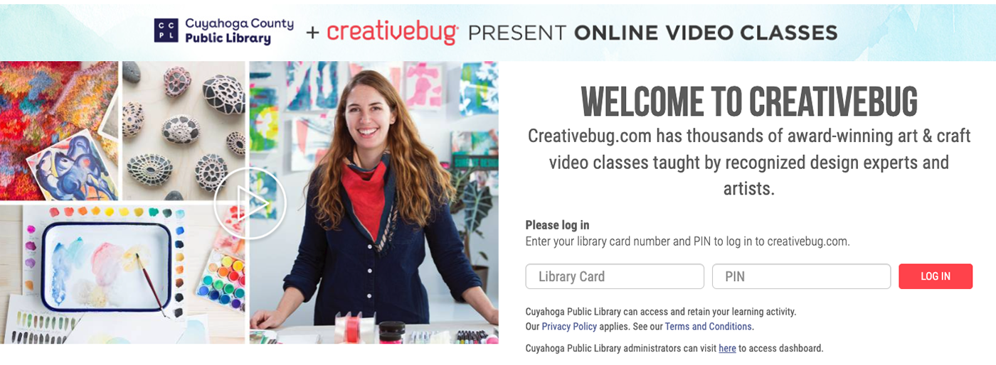 Creativebug For Libraries Log In