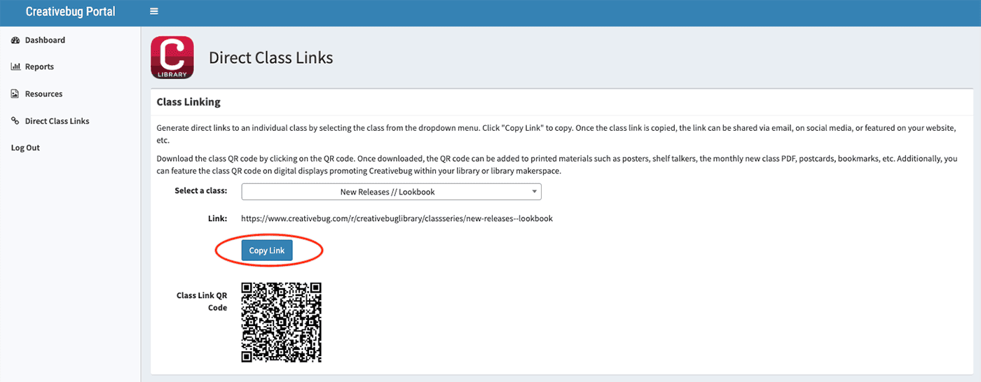 Copy Direct Class  Link