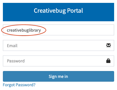 Creativebug Portal Log In