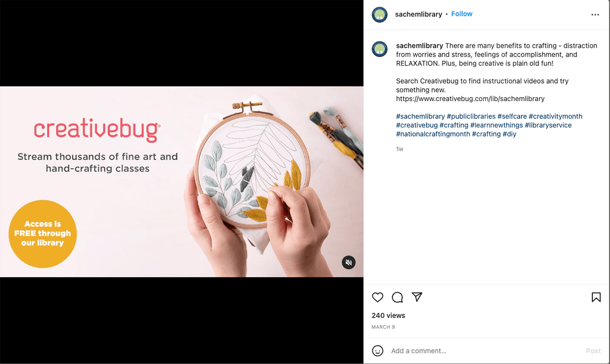 Instagram Post example