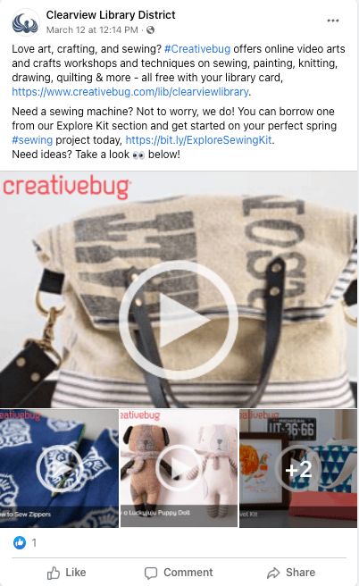 Facebook Post example