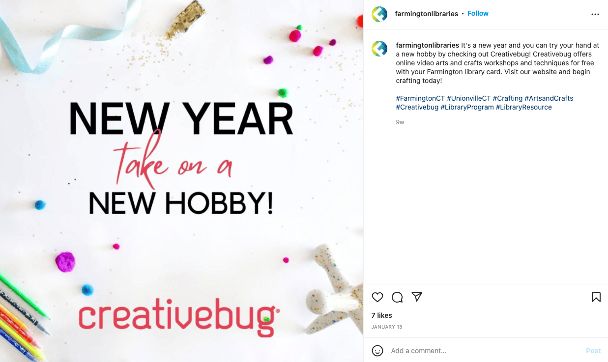 Instagram Post example