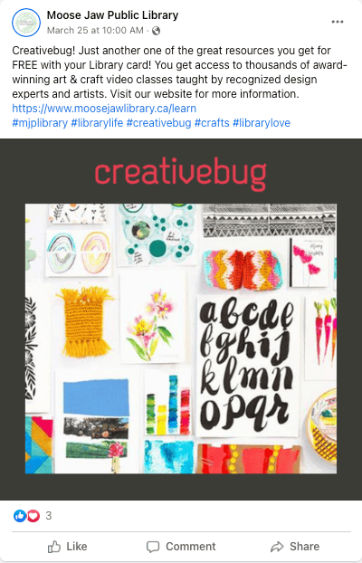 Facebook Post example
