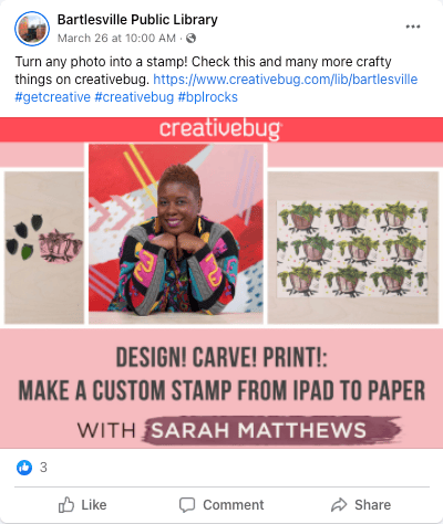 Facebook Post example